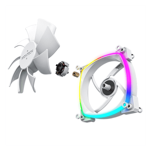 Montech AX120 PWM ARGB White Cabinet Fan (Single Pack)
